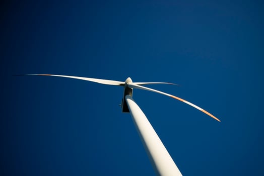 Renewable energy through wind turbines photo