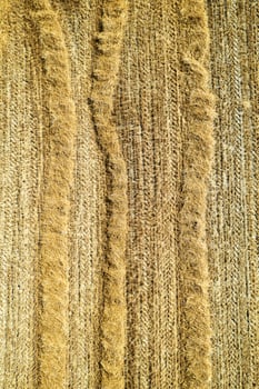 Aerial shot of a straw field left to dry photo