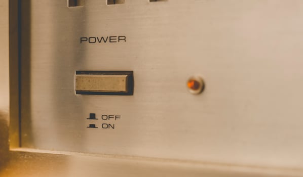 Vintage sound equipment, vintage color photo