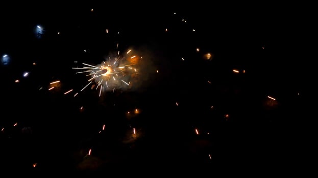 fireworks on a black background photo