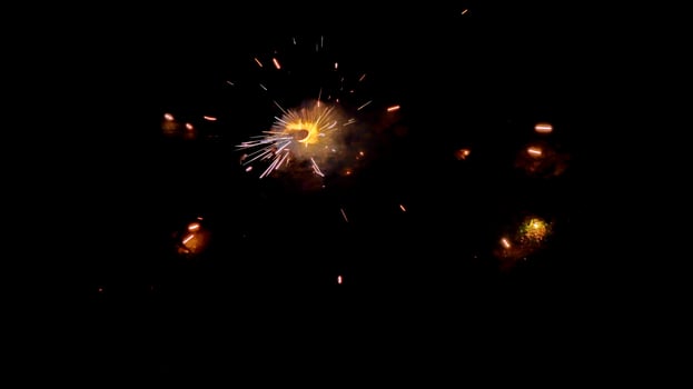 fireworks on a black background photo