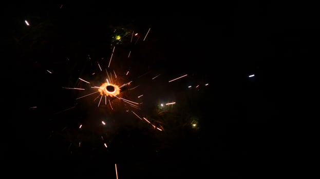 fireworks on a black background photo