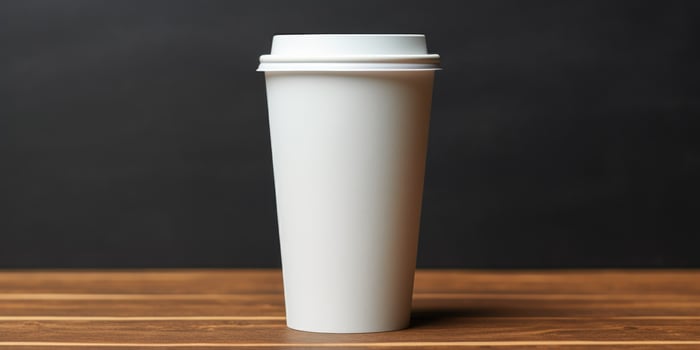 Cup mockup. Place for text or logo. photo