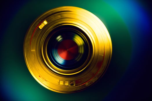 A Close Up Shot Of A Camera Lens. photo