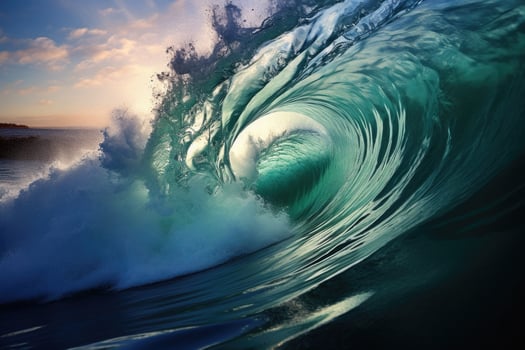 Large stormy ocean wave. photo