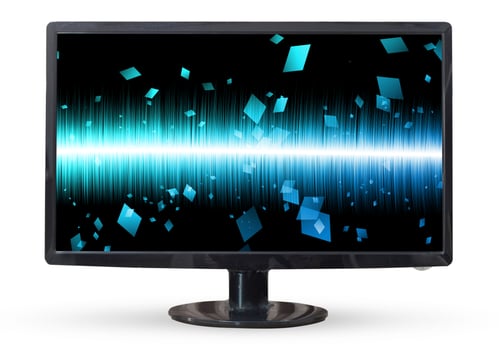 Television sky or monitor PC landscape isolated on white background. photo