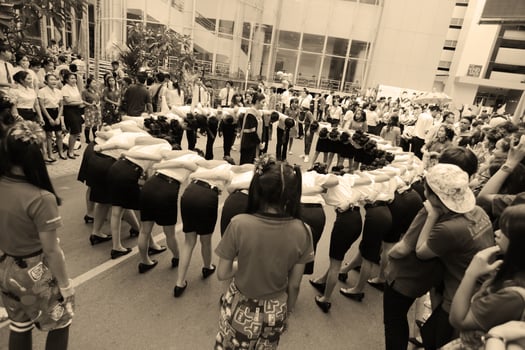 Nakhonratchasima, THAILAND - August 11, 2015 Activity graduate public health group in Thailand photo
