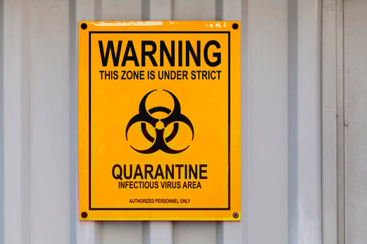 Warning, this zone is under strict quarantine photo
