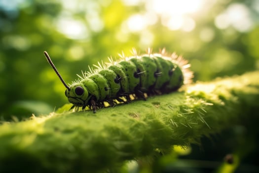 Caterpillar in nature, national geography, Wide life animals. . photo