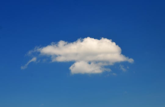 Isolated white cloud photo