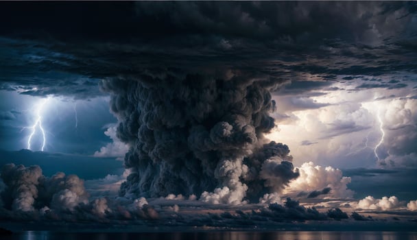 Electrifying Skies A Dramatic Stormy Cloudscape photo