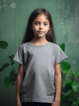 Professional Grey T-Shirt for Mockup Design photo