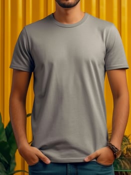 Grey T-Shirt for Mockup Design photo