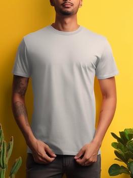 Grey T-Shirt for Mockup Design photo