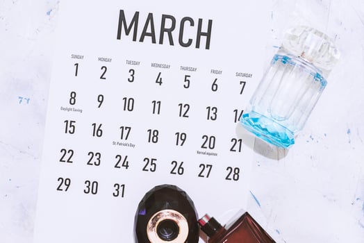 March 2020 monthly calendar photo