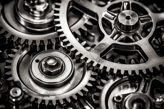 Interlocking Gears - Mesmerizing Mechanical Pattern in Close-up - photo