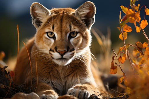 Cougar Puma concolor. Generative AI photo
