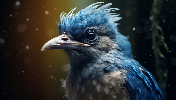 A majestic hawk perching on a branch, its beady eyes focused generated by AI photo