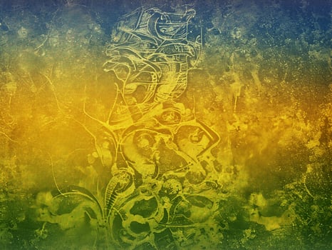 Golden gradient grunge effect background design photo