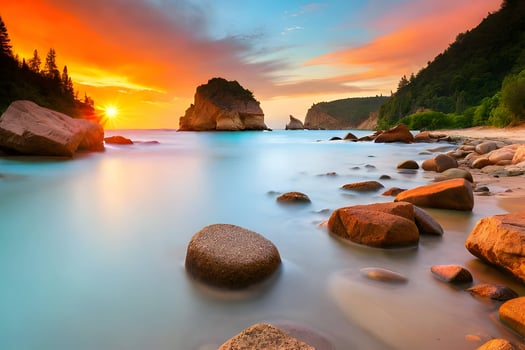 Seashore with turquoise clear water photo