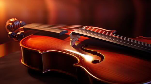 Musical instrument violin background, generated by AI photo
