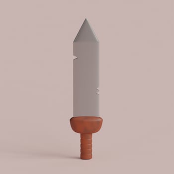3d rendered sword perfect for game design project photo