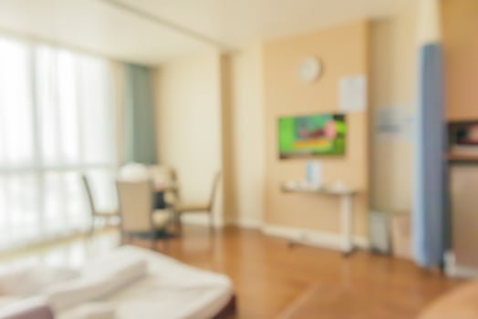 hospital room interior abstract blur for background photo
