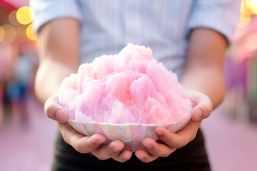 street food cotton candy generative ai photo