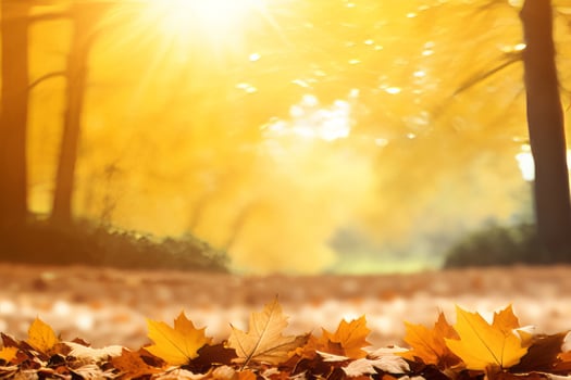 autumn composition with copy space AI Generative photo
