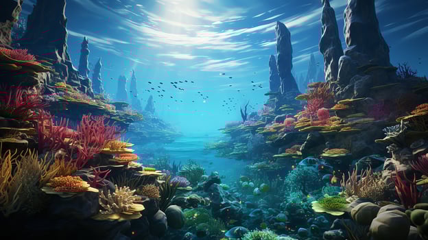 environment under the sea AI generative photo
