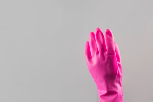Hands in protective rubber gloves. Migrant votes. Doctors voting. Healthcare system in elections photo
