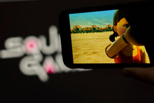 A person watching new Netflix series - Squid Games photo