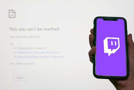 Twitch application blocked. This site cant be reached photo