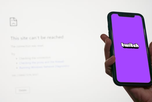 Twitch application blocked. This site cant be reached photo
