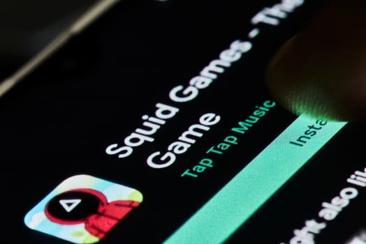 Popular Netflix new show - Squid games mobile game application photo