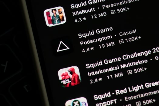Popular Netflix new show - Squid games mobile game application photo