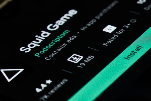 Popular Netflix new show - Squid games mobile game application photo