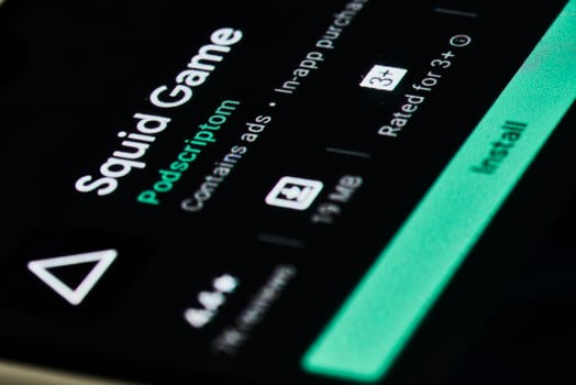 Popular Netflix new show - Squid games mobile game application photo
