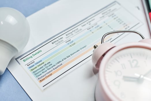 Monthly utility bills photo