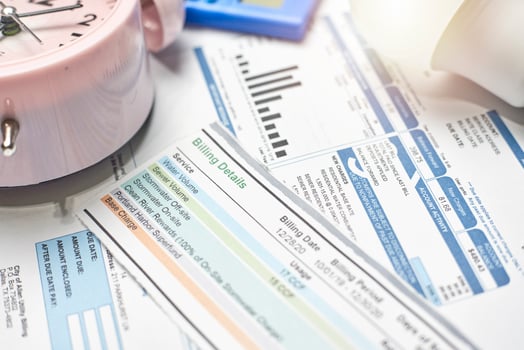 Monthly utility bills photo
