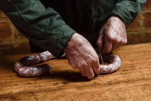 Homemade sausages, traditional cuisine, Argentina photo