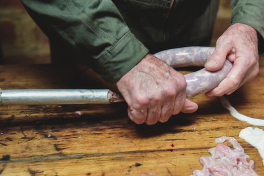 Homemade sausages, traditional cuisine, Argentina photo