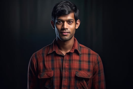 AI generated The young man with a bright smile photo