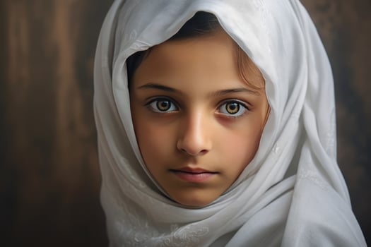 AI generated Enchanting Portrait of a Young Muslim Woman photo