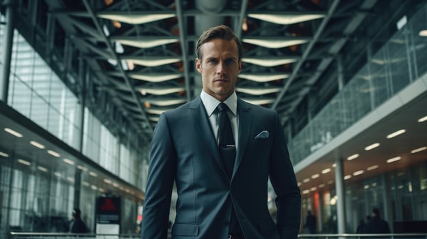A man in a suit AI Generated photo