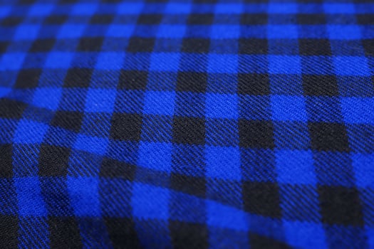 Background texture of blue plaid flannel fabric photo