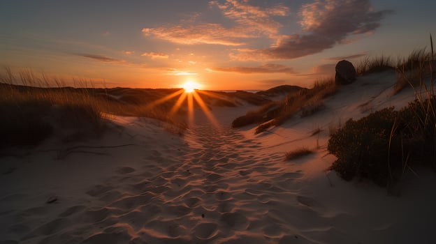 Sunset at the dune beach photo