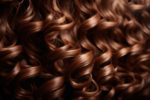 Curls brown hair. Generate Ai photo