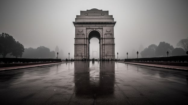 India gate delhi, generative ai photo