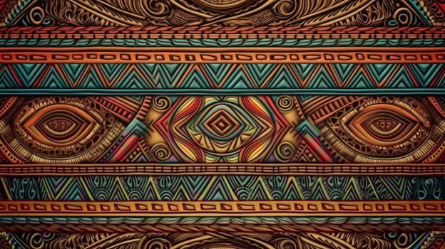 Colorful African Tribal Pattern for Invitations and Posters Generative AI photo